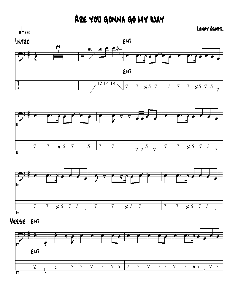 Lenny kravitz are you gonna go my way